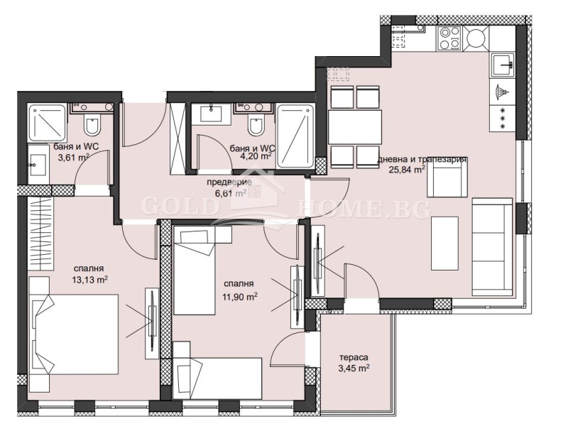 De vânzare  2 dormitoare Plovdiv , Hristo Smirnensci , 101 mp | 69867004 - imagine [5]