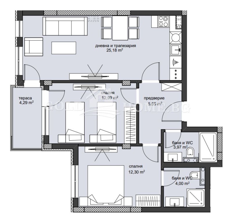 Na prodej  2 ložnice Plovdiv , Christo Smirnenski , 101 m2 | 69867004 - obraz [4]