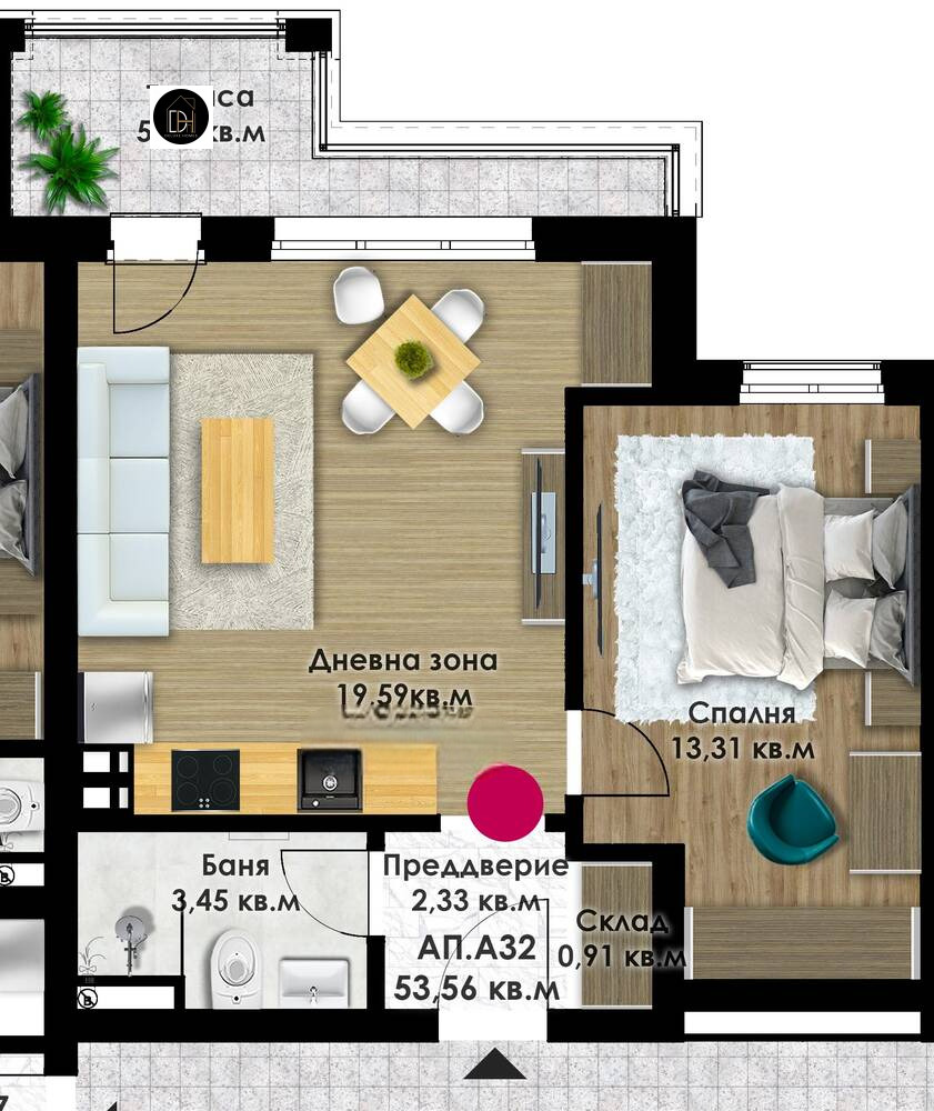 Продава 2-СТАЕН, гр. Пловдив, Остромила, снимка 5 - Апартаменти - 53973850