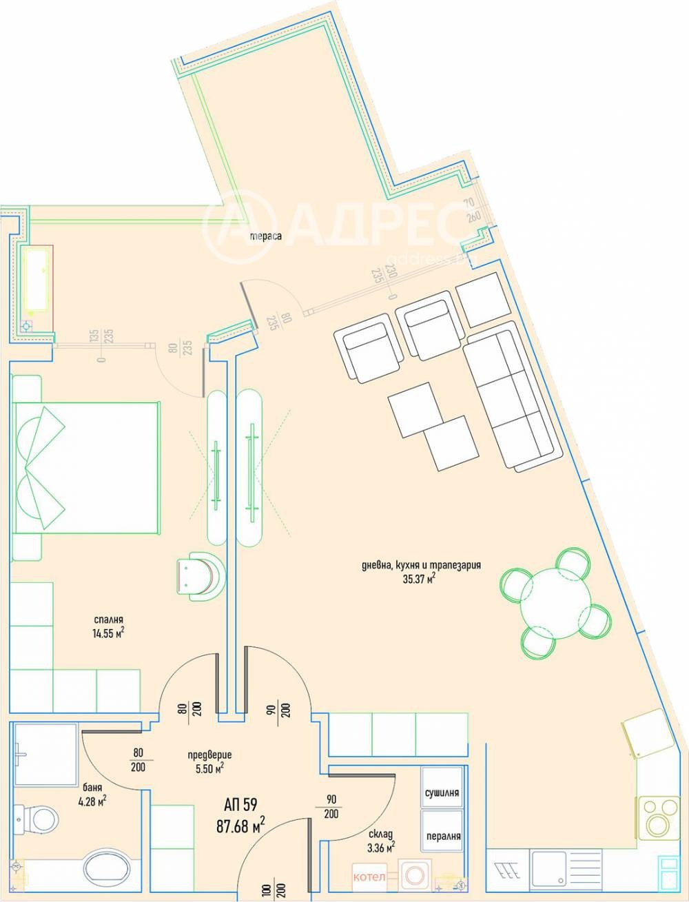 Продава 2-СТАЕН, гр. София, Малинова долина, снимка 4 - Апартаменти - 54352564