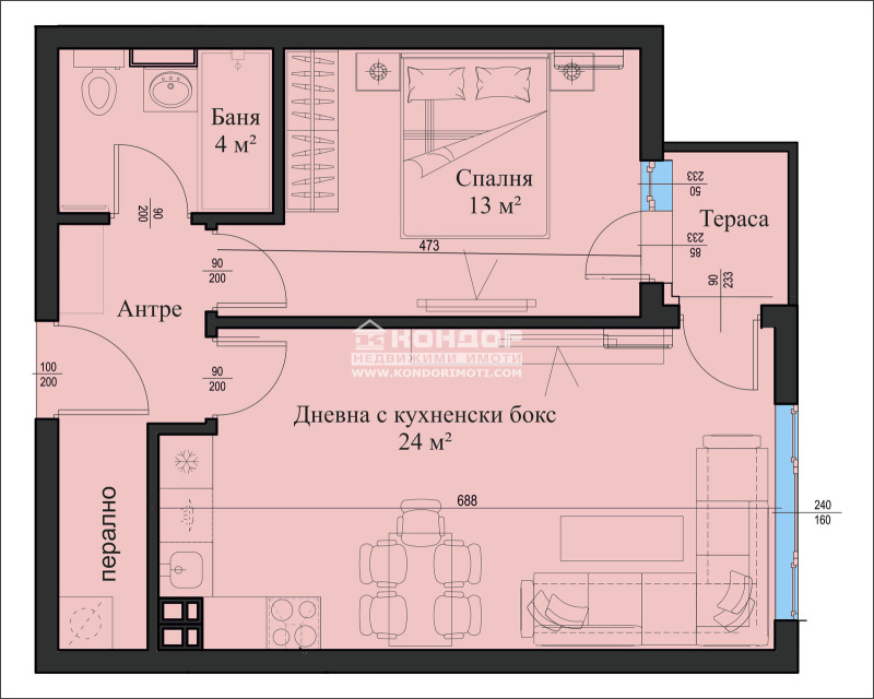 En venta  1 dormitorio Plovdiv , Jristo Smirnenski , 68 metros cuadrados | 10632221 - imagen [2]