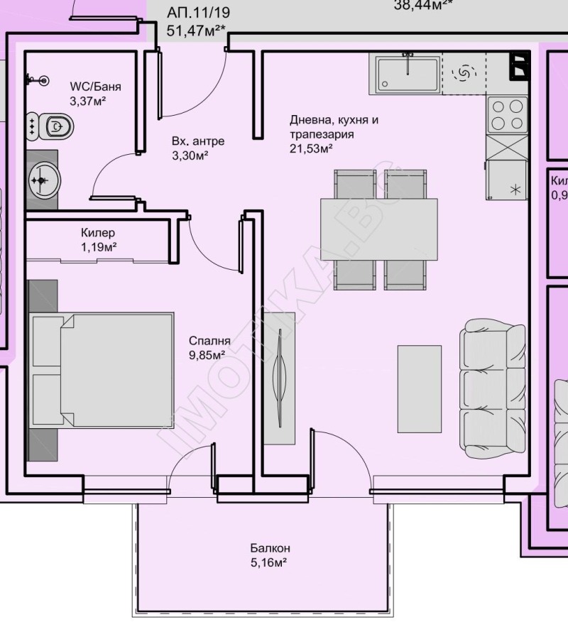 Продава 2-СТАЕН, гр. Варна, Виница, снимка 2 - Апартаменти - 52468219