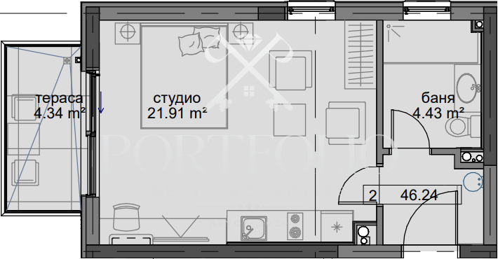 На продаж  Студія область Бургас , Равда , 53 кв.м | 54498376 - зображення [5]