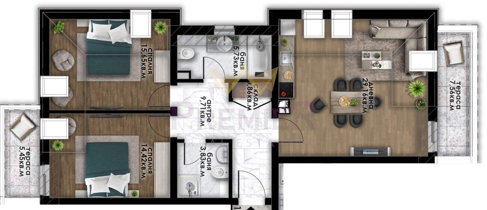 Продава 3-СТАЕН, гр. Пловдив, Остромила, снимка 8 - Апартаменти - 54268307