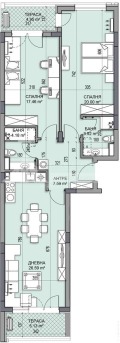 Продава 3-СТАЕН, град Пловдив, Гагарин • 154600 € / 302371.32 лв. • 94071429 5