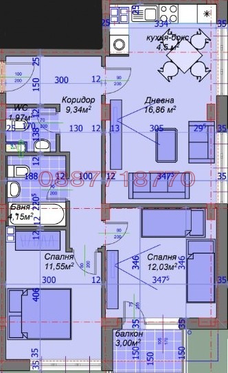 Zu verkaufen  2 Schlafzimmer Sofia , Wrabniza 2 , 92 qm | 21949672 - Bild [14]