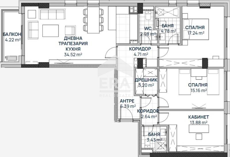 Продаја  3 спаваће собе Софија , Лјулин 2 , 169 м2 | 26313710 - слика [4]