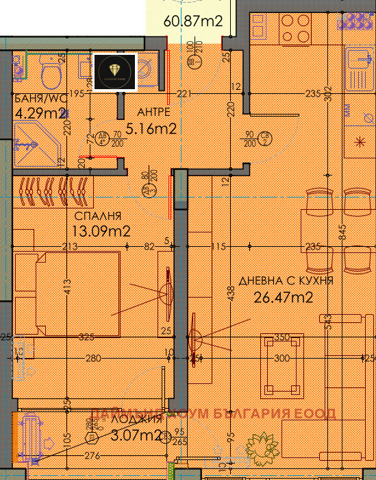 Till salu  1 sovrum Plovdiv , Trakija , 74 kvm | 28786118 - bild [2]
