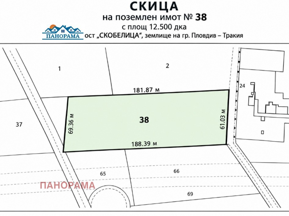Продава ПАРЦЕЛ, гр. Пловдив, Тракия, снимка 2 - Парцели - 56207983