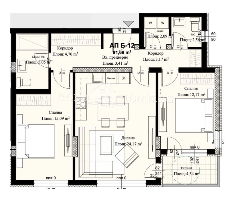 Na prodej  2 ložnice Plovdiv , Christo Smirnenski , 106 m2 | 61494784 - obraz [2]