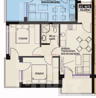 Till salu  2 sovrum region Burgas , Pomorie , 83 kvm | 22801628 - bild [2]