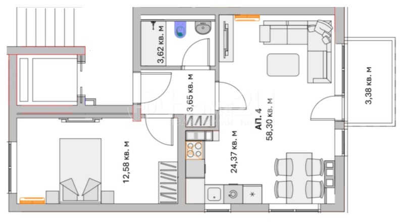 Продава 2-СТАЕН, гр. София, Малинова долина, снимка 6 - Апартаменти - 52985293