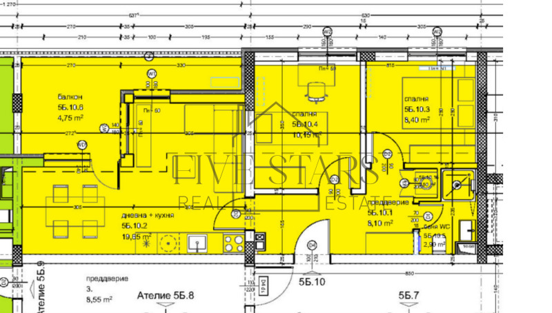 Продаја  2 спаваће собе Варна , Кајсиева градина , 77 м2 | 76505271 - слика [4]