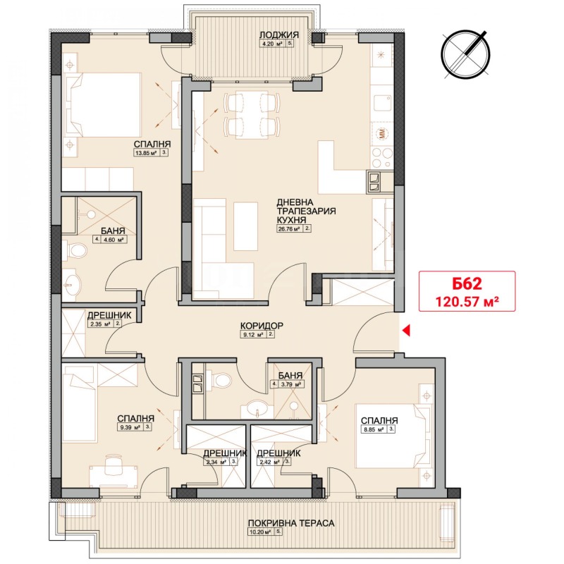 Te koop  3 slaapkamers Sofia , Mladost 4 , 142 m² | 21430967 - afbeelding [2]