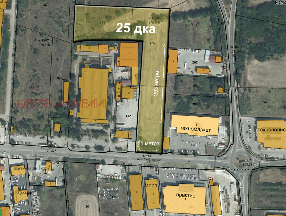 Продава ПАРЦЕЛ, гр. Хасково, Промишлена зона - Изток