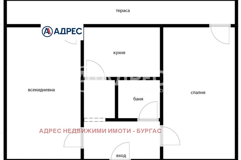 Продава 2-СТАЕН, гр. Бургас, Славейков, снимка 1 - Aпартаменти - 47030349