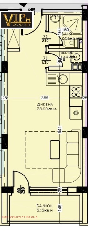 Продава 1-СТАЕН, гр. Варна, Виница, снимка 2 - Апартаменти - 54411198