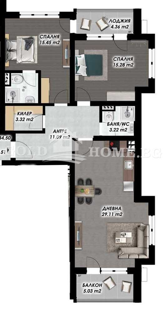 Продава 3-СТАЕН, гр. Пловдив, Гагарин, снимка 4 - Апартаменти - 53041445