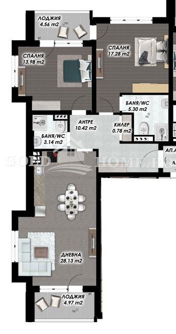 Продава 3-СТАЕН, гр. Пловдив, Гагарин, снимка 6 - Апартаменти - 53041445