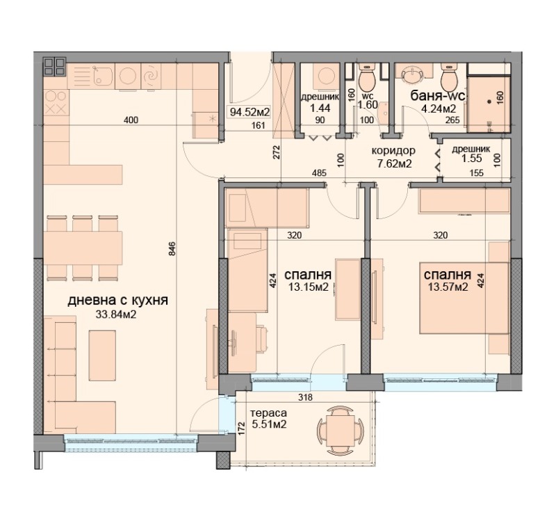 Продава 3-СТАЕН, гр. Варна, Победа, снимка 16 - Апартаменти - 53268203
