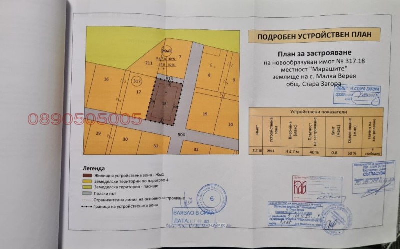 Продава ПАРЦЕЛ, с. Малка Верея, област Стара Загора, снимка 3 - Парцели - 52783193