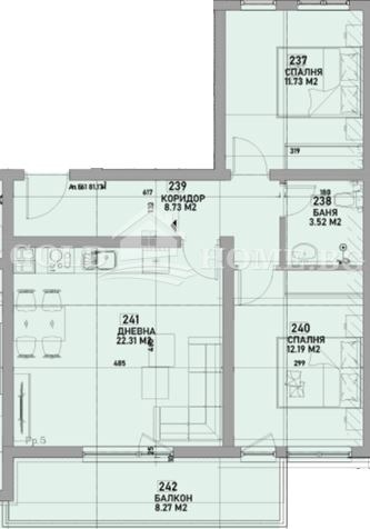Продава 3-СТАЕН, гр. Пловдив, Беломорски, снимка 2 - Апартаменти - 54250866