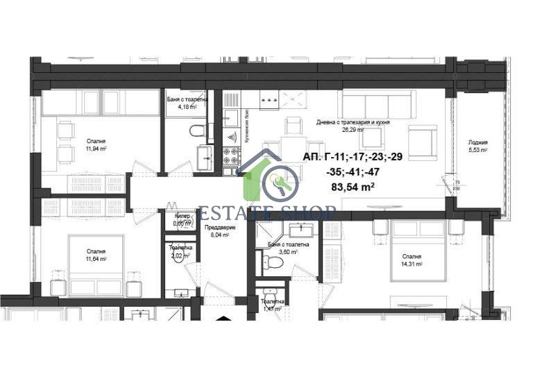 Продава 3-СТАЕН, гр. Пловдив, Гагарин, снимка 2 - Апартаменти - 55390401