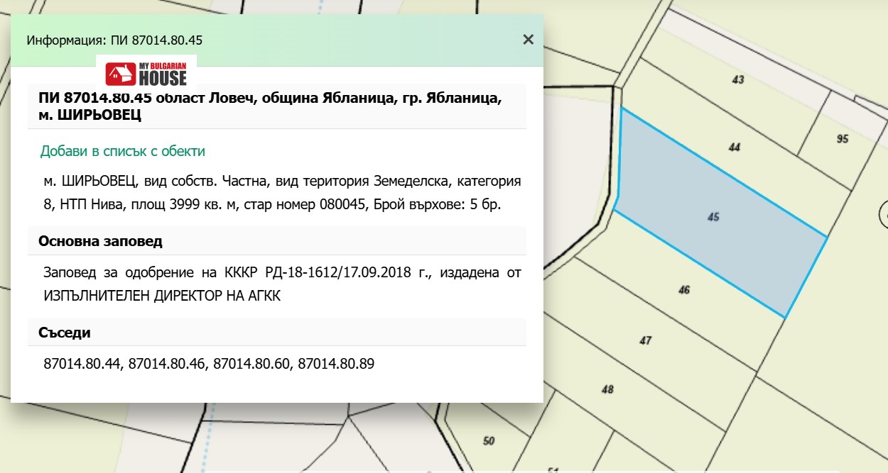 Продава ЗЕМЕДЕЛСКА ЗЕМЯ, гр. Ябланица, област Ловеч, снимка 2 - Земеделска земя - 55894281