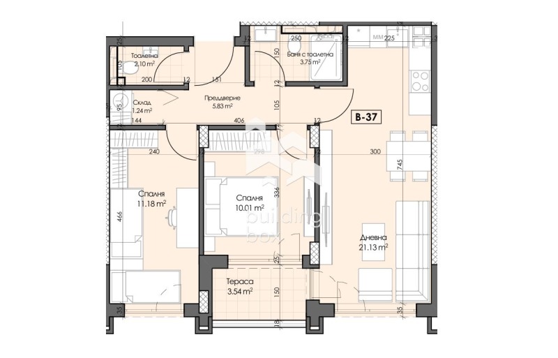 Продава 3-СТАЕН, гр. Пловдив, Гагарин, снимка 5 - Апартаменти - 53333707