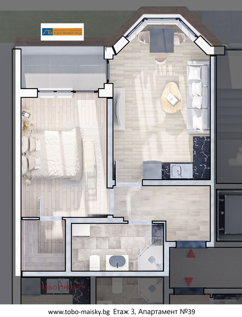 In vendita  1 camera da letto Sofia , Liulin 10 , 72 mq | 42680250 - Immagine [2]
