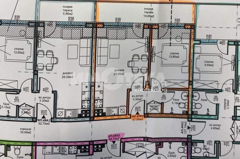 Satılık  1 yatak odası Plovdiv , Yujen , 58 metrekare | 17825596 - görüntü [2]
