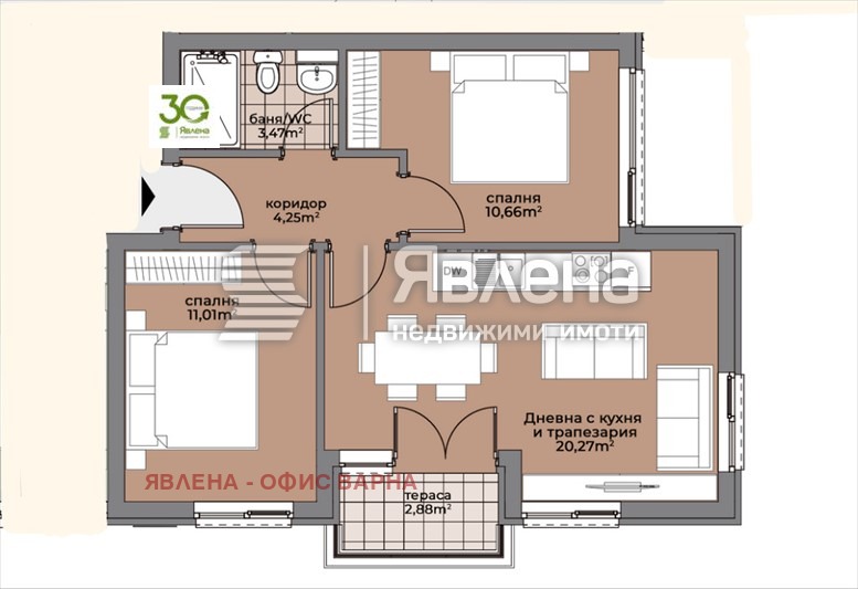 Продава 3-СТАЕН, гр. Варна, Погреби, снимка 3 - Aпартаменти - 47540412