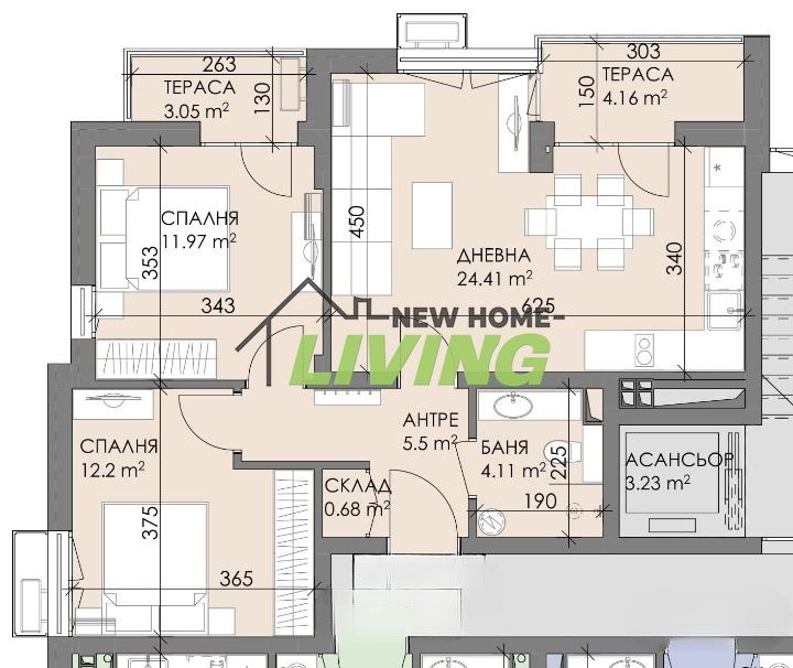 Продава 3-СТАЕН, гр. Бургас, област Бургас, снимка 3 - Апартаменти - 52753361