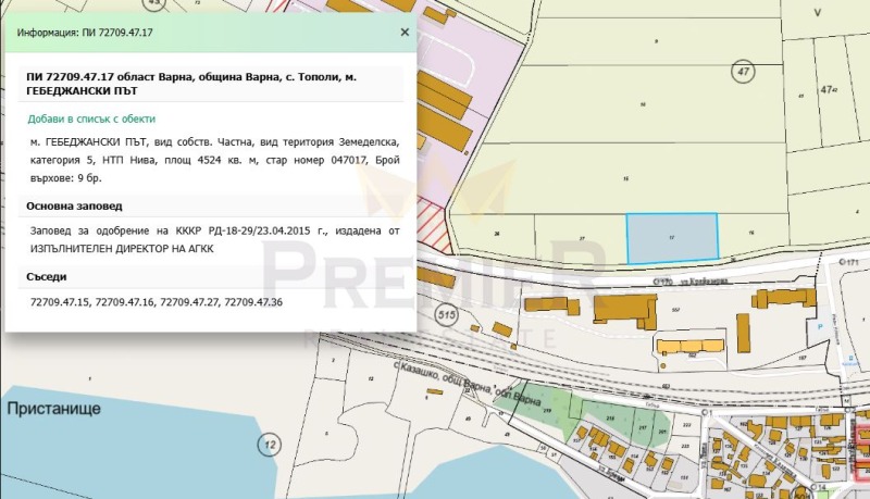 Продава ПАРЦЕЛ, гр. Варна, с. Тополи, снимка 2 - Парцели - 53316788