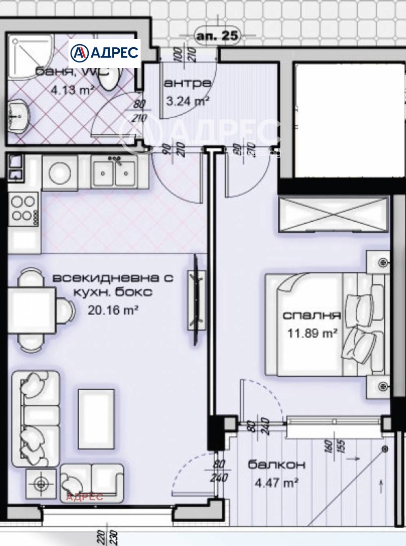 Na prodej  1 ložnice Varna , Vladislav Varnenčik 1 , 64 m2 | 78648829 - obraz [4]