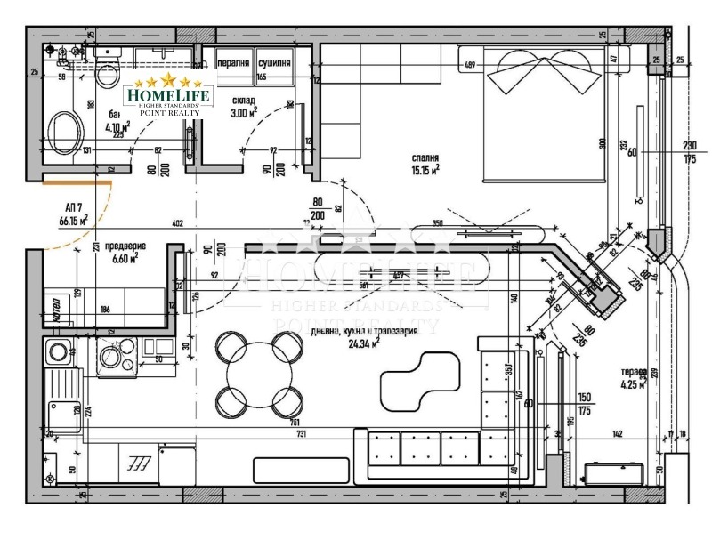 Продаја  1 спаваћа соба Софија , Малинова долина , 79 м2 | 71199118 - слика [2]