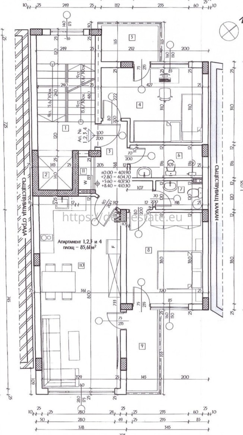 Продава 3-СТАЕН, гр. Благоевград, Широк център, снимка 2 - Апартаменти - 53341447