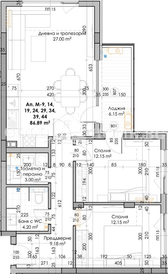 In vendita  2 camere da letto Plovdiv , Iugen , 102 mq | 62007041 - Immagine [2]