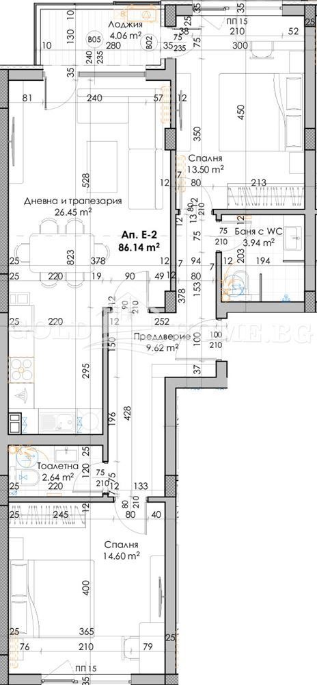 In vendita  2 camere da letto Plovdiv , Iugen , 102 mq | 62007041 - Immagine [3]