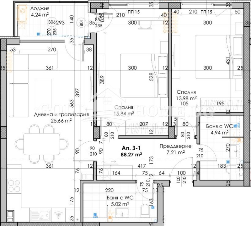 In vendita  2 camere da letto Plovdiv , Iugen , 102 mq | 62007041 - Immagine [12]