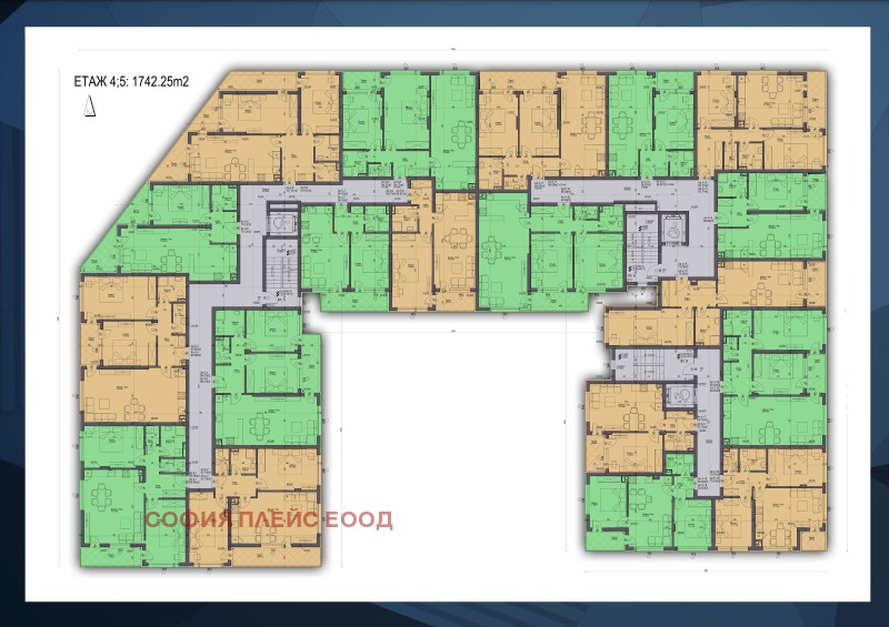 Продаја  1 спаваћа соба Софија , Дружба 2 , 85 м2 | 24027743 - слика [4]