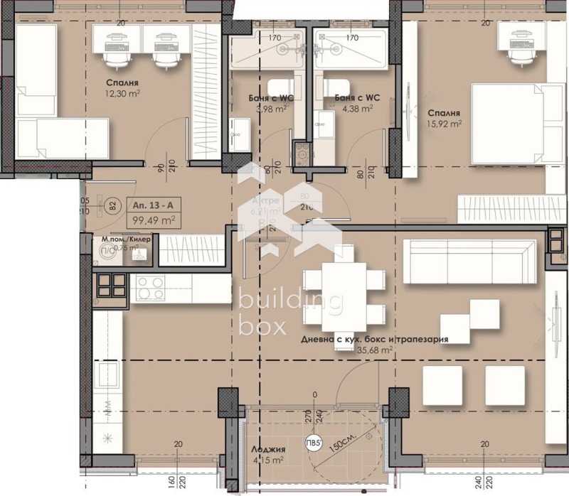 Продаја  2 спаваће собе Софија , Врабница 2 , 121 м2 | 98273768 - слика [2]