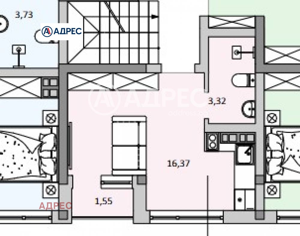 Продава 1-СТАЕН, гр. Варна, м-т Акчелар, снимка 3 - Апартаменти - 53768226