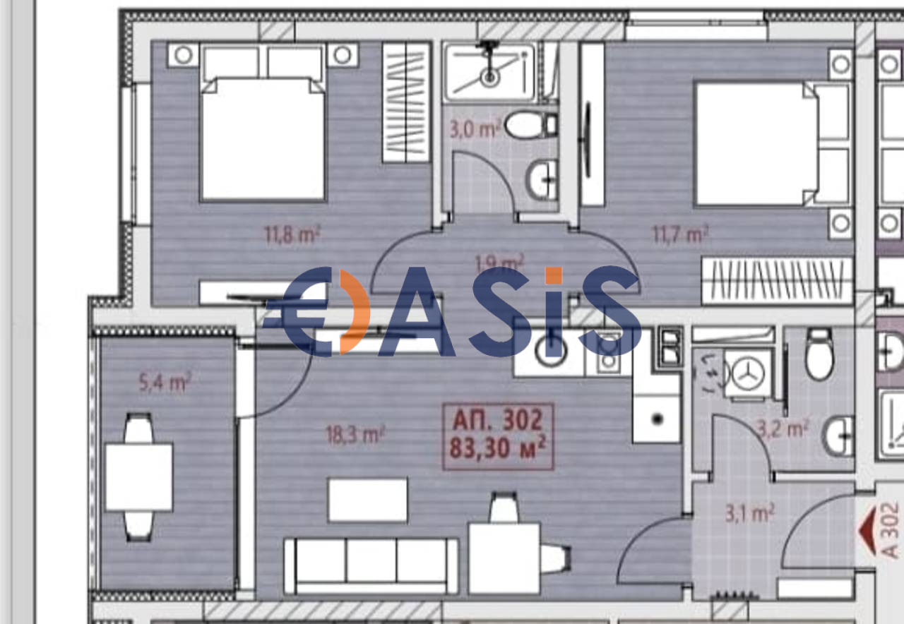 Продава 3-СТАЕН, гр. Несебър, област Бургас, снимка 5 - Апартаменти - 53913400