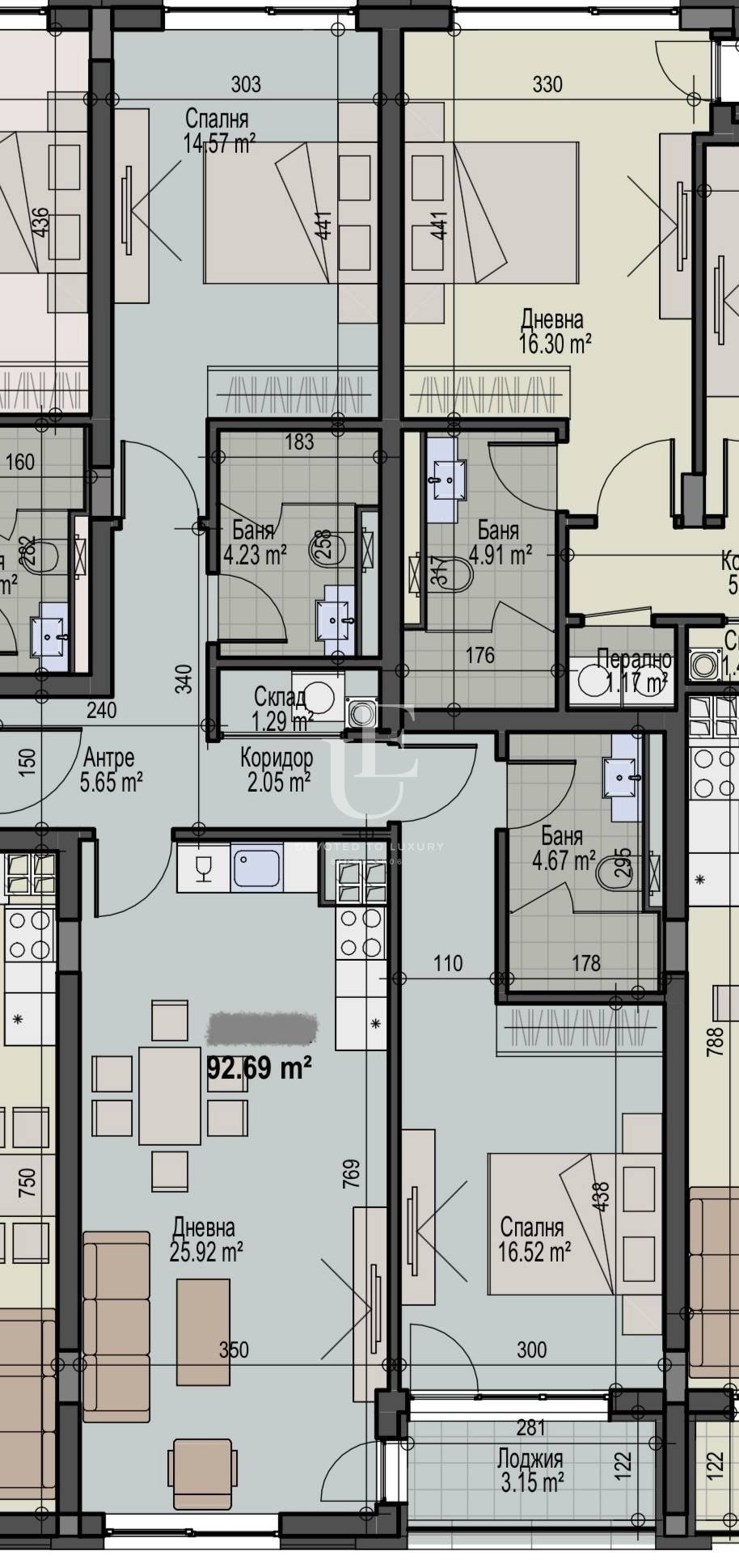 Продава 3-СТАЕН, гр. София, Манастирски ливади, снимка 5 - Апартаменти - 54026657