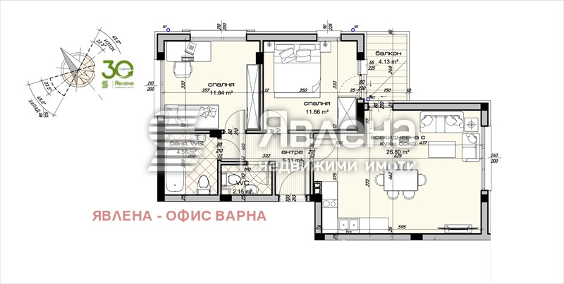 Продава 3-СТАЕН, гр. Варна, Виница, снимка 2 - Aпартаменти - 49443787