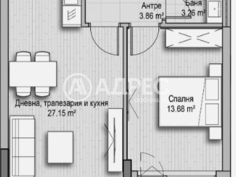 De vânzare  1 dormitor Sofia , Hladilnica , 76 mp | 68730321
