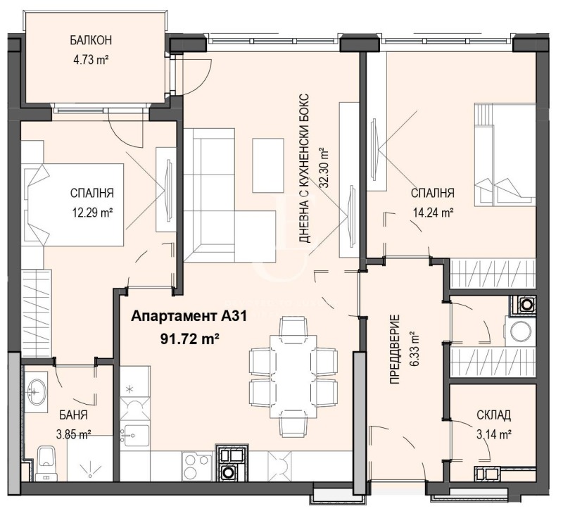 Продава 3-СТАЕН, гр. София, Кръстова вада, снимка 13 - Апартаменти - 53354322