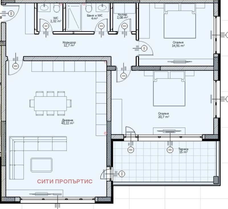 Продава 3-СТАЕН, гр. Благоевград, Баларбаши, снимка 5 - Aпартаменти - 47711064