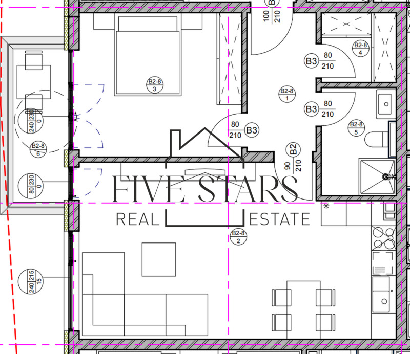 Продава 2-СТАЕН в град Варна, Бриз - 79 кв.м / 134 680 € » 263 411.18 лв., ФАЙВ СТАРС